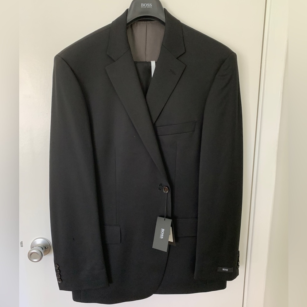 HUGO BOSS MEN’S SUIT BLACK 48R PASOLINI/MOVIE NWT